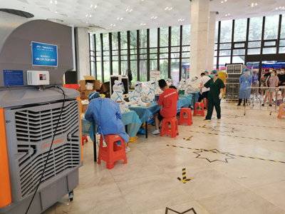 “疫”不容辭，瑞泰風(fēng)移動(dòng)式冷風(fēng)機(jī)助力松山湖核酸檢測(cè)現(xiàn)場(chǎng)通風(fēng)降溫